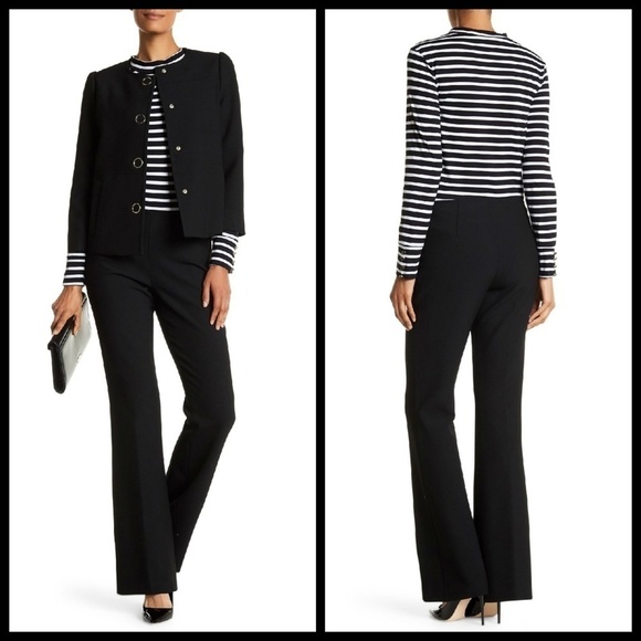 💕TRINA TURK💕 Jacoba Flare Leg Trousers ~ Black 2 NWT - Picture 3 of 8